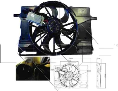 Image de Ventilateur de radiateur pour Volvo C30/S40/V50, modèle de 2004 à aujourd'hui
