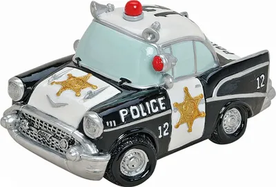 Produktbild von Comic Spardose Polizeiwagen 17 cm Sparschwein Polizei Auto