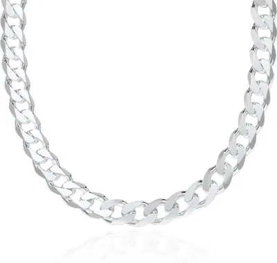 Produktbild von JEWLIX Silberkette 925 Silber 45cm Panzerkette 9,5mm Herren PK0095