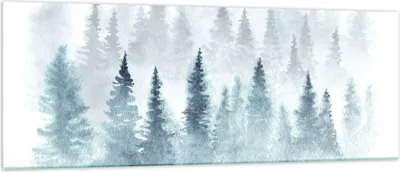 Produktbild von Bilder auf glas - Bäume Wald Natur - 140x50cm - Glasbilder - Wandbilder - Kunstdruck - zum Aufhängen bereit - Wanddekoration aus Glas - Glas Bilder - Wandbild auf Glas - Einteilig - GAB140x50-3981