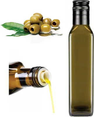 Produktbild von 250ml Ölflasche mit integriertem Aussgießer aus Glas Likörflasche