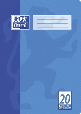 Produktbild von Oxford Schulheft DIN A4 Lineatur 20 / blanko 16 Blatt