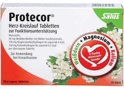 Produktbild von Salus Protecor Herz-Kreislauf Tabletten zur Funktionsunterstützung, 50 St. Tabletten