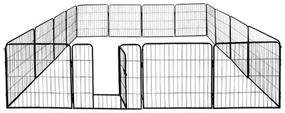 Imagen del producto de Puppyren de 80 x 60 cm - Acero galvanizado - Para razas de perros medianas - Plegable