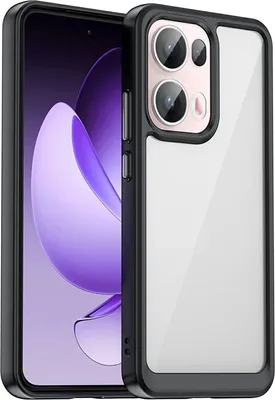 Productafbeelding van Hoesje voor Oppo Reno13 - Achterkant Phonesta, hybride acrylmateriaal - Zwart