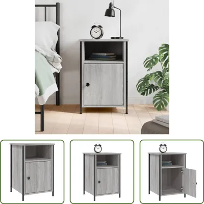 Produktbild von The Living Store Nachttisch Grau Sonoma 40x42x60 cm Holzwerkstoff