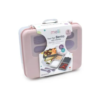 Produktbild von Melii Doppelstöckige Snackbox rosa