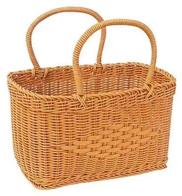 Image de Panier de rangement en osier tressé pour fruits et légumes