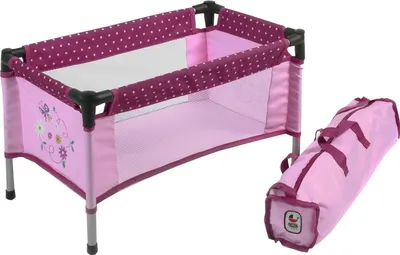 Produktbild von Bayer Chic 2000 Puppen-Reisebett Dessin Dots Brombeere 652 29