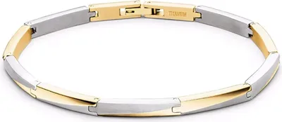 Produktbild von Boccia Armband 03059-02 Titan, teils Gold plattiert, Bicolor