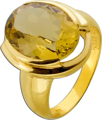 Produktbild von Citrinring Gold 333 8 Karat zitronengelber Edelstein 9.6ct 18