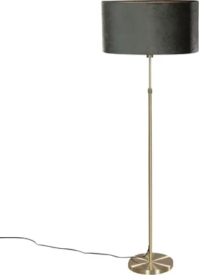 Produktbild von Stehleuchte Gold mit Ovalem Samtschirm Grün 50cm Parte