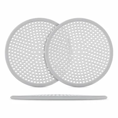 Produktbild von 2 Stück Duschabfluss Haarfänger Edelstahl, Haarsieb mit Silikonrand für Dusche & Badewanne