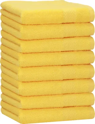 Produktbild von Betz 8 Stück Handtücher 50x100 cm PREMIUM 100% Baumwolle Farbe: gelb