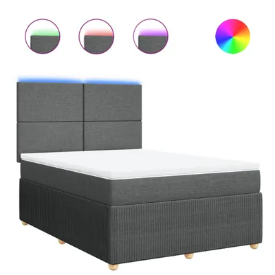 Produktbild von Boxspringbett mit Matratze Dunkelgrau 160x200 cm Stoff