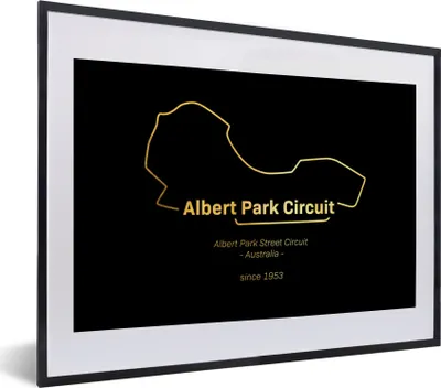 Produktbild von MuchoWow® Gerahmtes Poster Australien - Formel 1 - Rennstrecke 40x30 cm - Poster mit Schwarzem Bilderrahmen Wandposter Rahmen Foto Bilder - Bilderrahmen - Poster im Rahmen