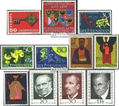Produktbild von Briefmarken Liechtenstein 1968 Mi 495-505 (kompl.Ausg.) Jahrgang 1968 komplett gestempelt Sondermarken