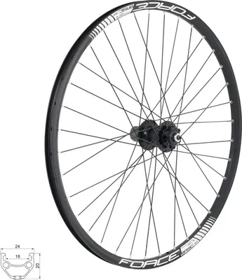 Produktbild von Hinterrad 27,5" FORCE BASIC DISC 584x19 804343 6b32sh