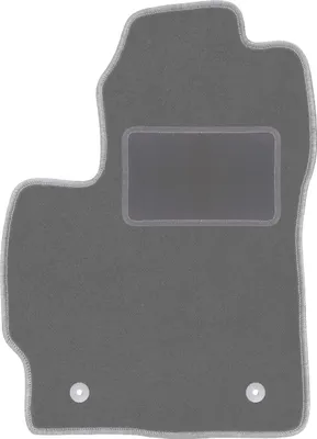 Produktbild von Fahrerfußmatte Velours graphit passend für Toyota Auris I (2007-2012, Schrägheck) – mit Befestigungen – passgenau