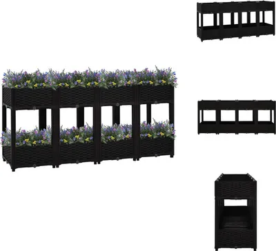 Produktbild von vidaXL Hochbeet 160x40x71 cm Polypropylen -  Blumentöpfe & Pflanzgefäße