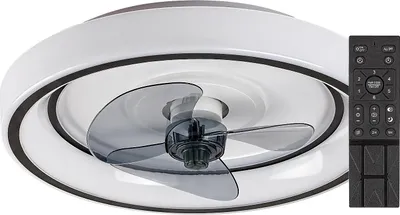 Obrázek produktu pro Rabalux Černé stropní LED svítidlo s ventilátorem Horacio 470mm 67W CCT s DO 71009