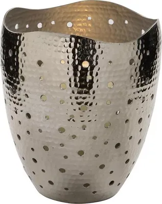 Produktbild von ELIAS Windlicht - H. 19cm x Ø 16,5cm - silberfarben - Aluminium