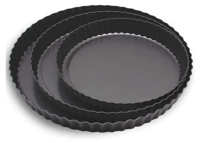 Zdjęcie produktu dla Zestaw 3 tortownic, 22/26/30 cm, forma do quiche z powłoką nieprzywierającą, okrągła