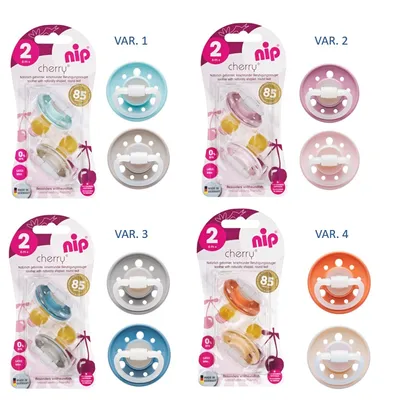 Produktbild von NIP 91001 Cherry Latex-Schnuller, BPA-frei