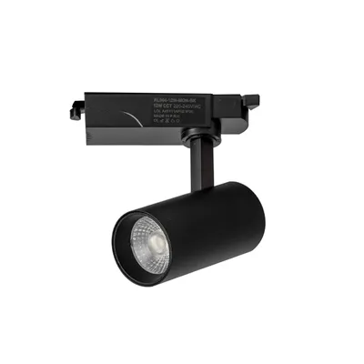 Zdjęcie produktu dla Reflektor szynowy LED 12 W, jednofazowy, regulowana temperatura barwowa 2700 K, 4000 K, 6000 K, regulowana, czarny