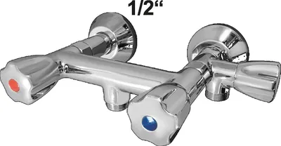 Produktbild von Wandarmatur schwere Ausführung Anschluss 1/2" mit zusätzlichem Anschluss 1"