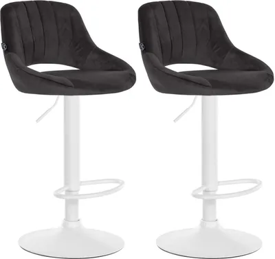 Produktbild von 2er Set Barhocker Milet Samt W schwarz