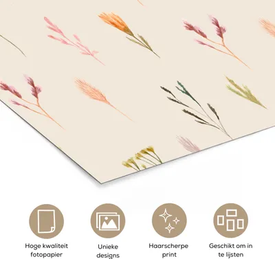 Produktbild von MuchoWow® Poster Blumen - Pastell - Farben 20x30 cm - Papierdruck