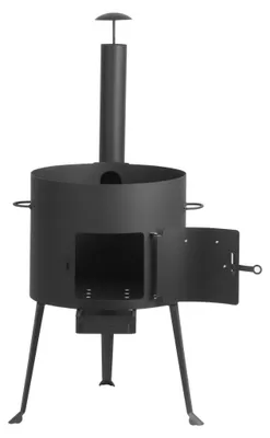 Produktbild von BBQ-Toro Kazan Ofen Ø 39,5 cm, Gulaschkessel mit Schaumlöffel, Schürhaken, Outdoor Ofen mit Rohr