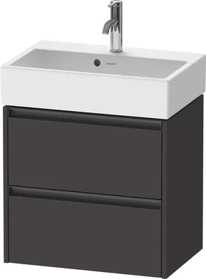 Produktbild von Duravit Ketho.2 Wastafelonderkast 58,4x39x54,9 cm Supermat Grafiet