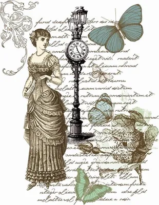Produktbild von Vintage Lady 1 Bügelapplikation