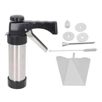 Image de Presse à biscuits Kit de décoration pour la pâtisserie Machine à biscuits en acier inoxydable pour biscuits, gâteaux, desserts et churros