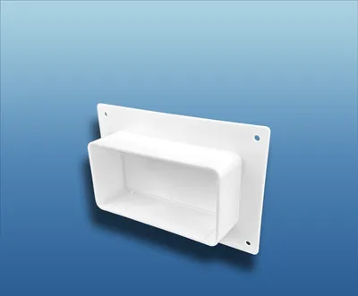 Produktbild von Wandanschluss flach mit Rückstauklappe : 100 (110x55) System: 100 (110x55)