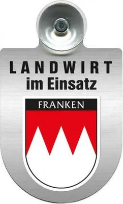 Produktbild von Einsatzschild Windschutzscheibe - Landwirt im Einsatz - 309369 incl. Regionenwappen Color - Region Franken