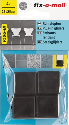 Produktbild von Rohrstopfen 25mm x 25mm schwarz fix-o-moll