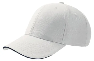 Immagine prodotto di Cappellino da baseball Atlantis Sport a 6 pannelli LT885 (taglia unica) (bianco/blu navy)