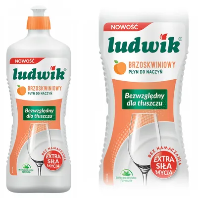 Zdjęcie produktu dla Ludwik płyn do mycia naczyń 900g - brzoskwiniowy
