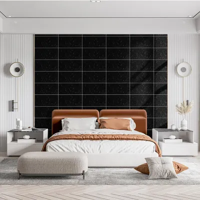 Produktbild von Eikuavons Selbstklebende Wandpaneele 1061 60×30 cm in schwarzem Marmor – 10er-Set, PET
