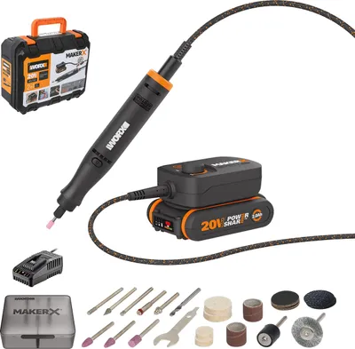 Immagine prodotto di WORX MakerX - Utensile multifunzione WX739 incl. adattatore per batteria HubX WA7161 20V + batteria (2,0Ah)