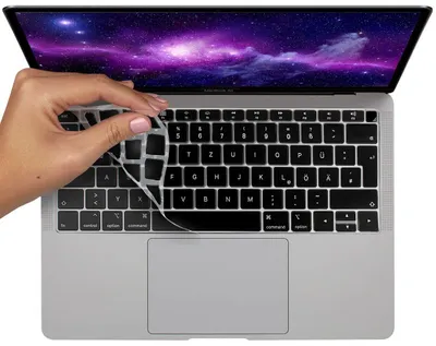 Produktbild von Tastaturschutz QWERTZ MacBook Air 13 2018-2020 deutsche Tastatur Cover Schwarz