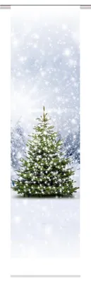 Schiebegardine Weihnachtsbaum, 245x60 cm, Digitaldruck, Polyester
