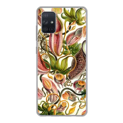 Produktbild von MuchoWow® Handyhülle Schutzhülle Hülle für Samsung Galaxy A71 Nepenthaceae - Künstliche Blumen Silikon Softcase Handy Hülle - Kartenbesitzer