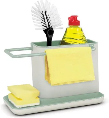 Immagine prodotto di Organizer da lavello da cucina con supporto magnetico per spugna e panno