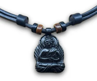 Produktbild von HANA LIMA | Surferkette Buddha Meditation Kette Leder Halskette Herren Damen