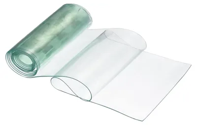 PVC-Türvorhang, 20 m x 19 cm, winddicht, transparent grün
