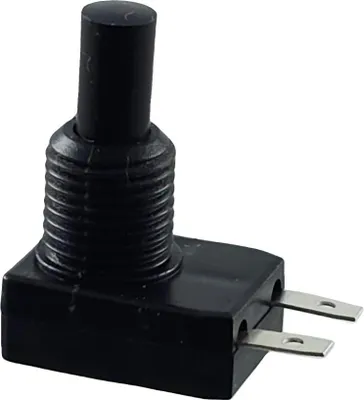 Produktbild von Druckschalter mit Befestigungsmutter und Lötanschluss 250V 2A Schwarz